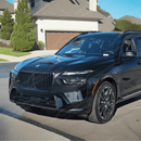 Rejilla ornamental superior delantera negra brillante LCI para BMW X7 SUV 2023-2025-11