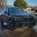 Rejilla ornamental superior delantera negra brillante LCI para BMW X7 SUV 2023-2025-13