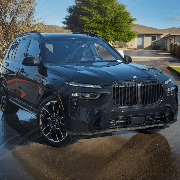 Rejilla ornamental superior delantera negra brillante LCI para BMW X7 SUV 2023-2025
