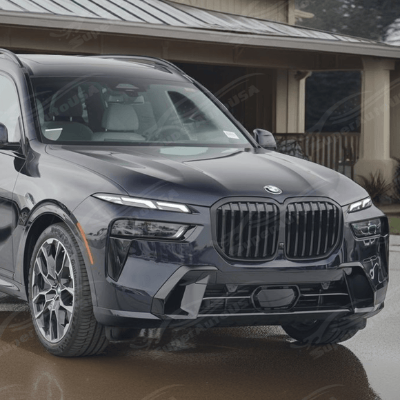 Rejilla ornamental superior delantera negra brillante LCI para BMW X7 SUV 2023-2025