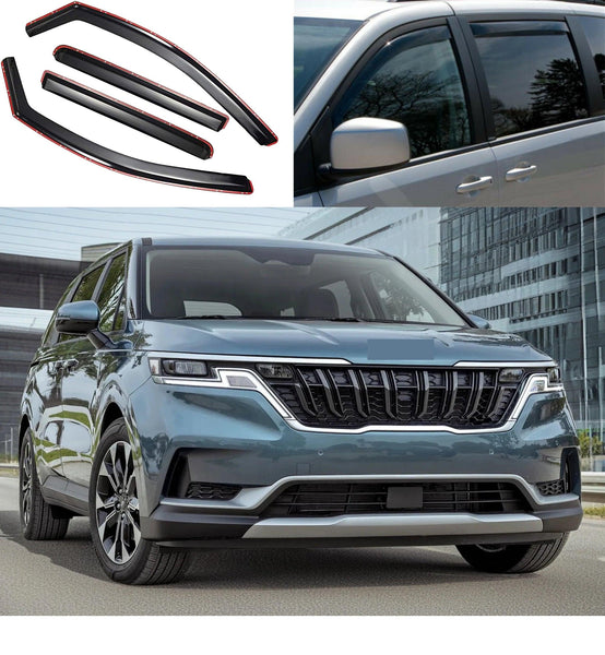 thumbnail image 2 of In-Channel Rain Guards For 2022-2025 Kia Carnival - Dark Smoked ABS - 4pc Set 2 of 5