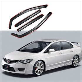 Fit 2012-2015 Honda Civic Sedan In-Channel Vent Window Visors Rain Sun Wind Guards Shade Deflectors