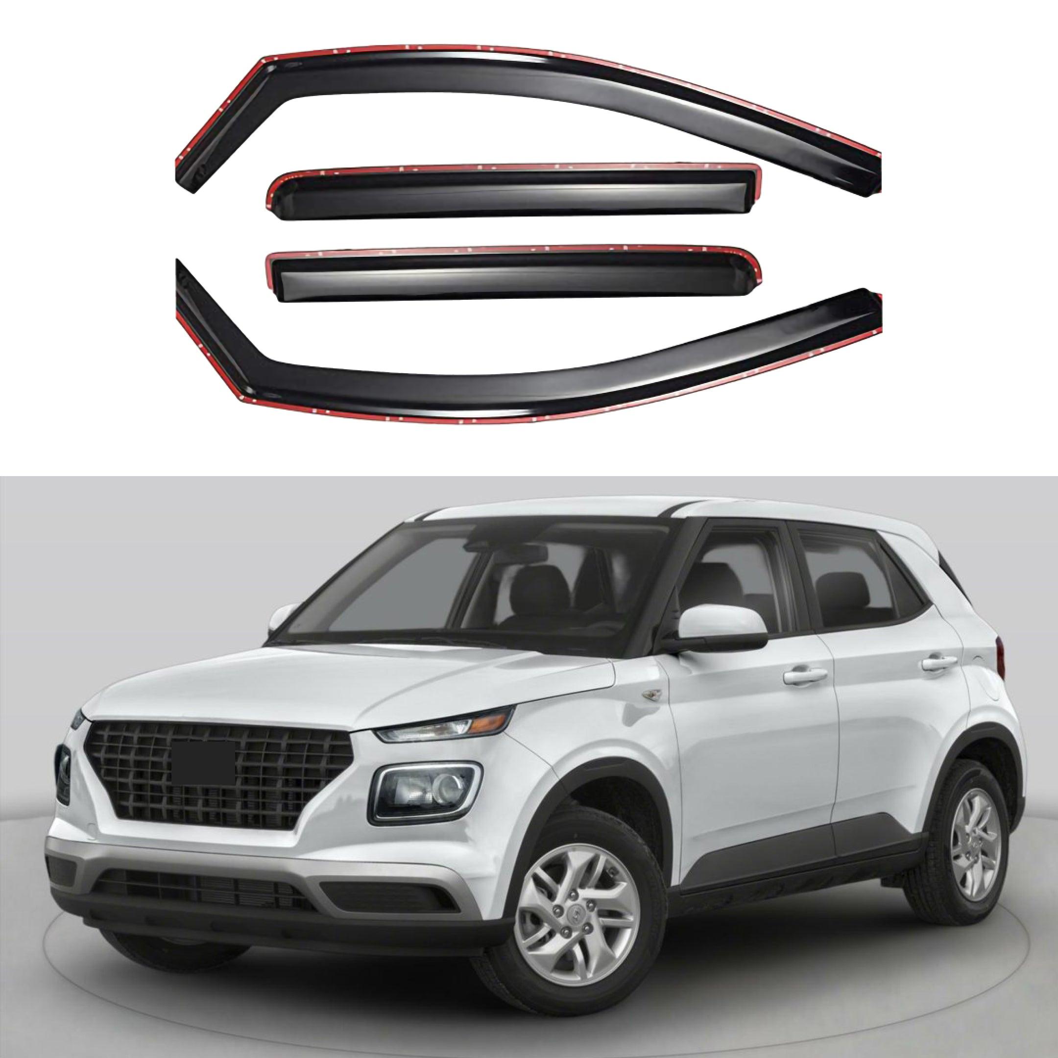 Fits 2020-2024 Hyundai Venue In-Channel Vent Window Visors Rain Guards Shade Deflectors