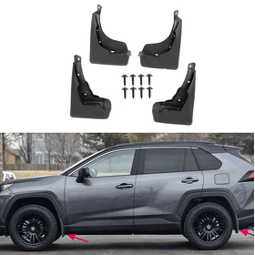Fit 2019-2026 Toyota RAV4 Set of 4 Mud Flap Flaps Splash Guards Mudguards