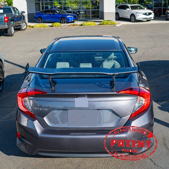 For 2000-23 Honda Civic JDM GT VIP Style Glossy Black Rear Trunk Spoiler Wing
