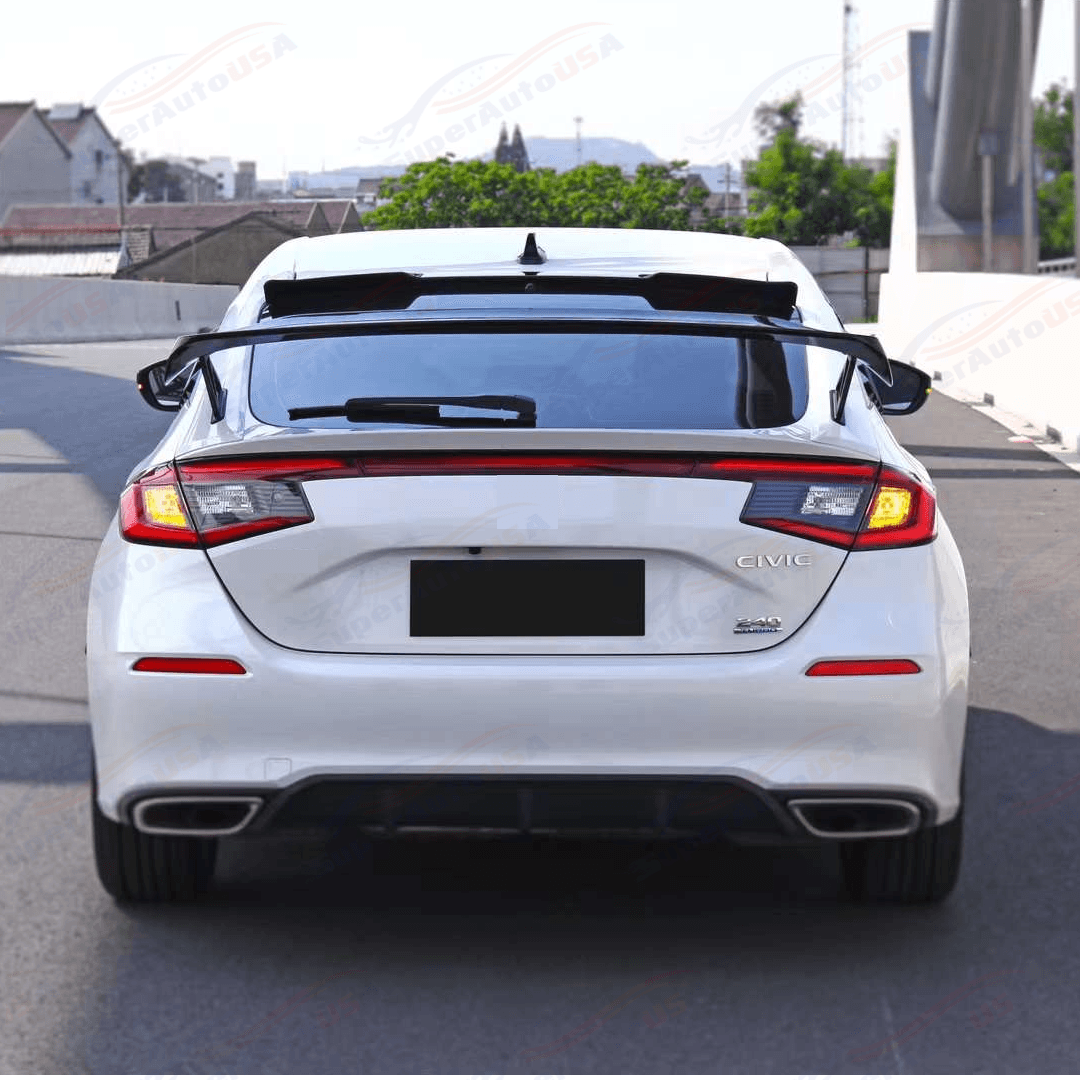 FOR 2022-2025 HONDA CIVIC HATCHBACK GLOSS BLACK HP STYLE REAR FOR 2022-2025 HONDA CIVIC HATCHBACK GLOSS BLACK HP STYLE REAR