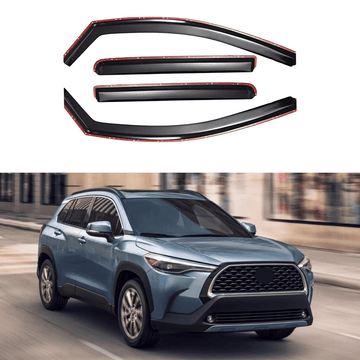 Se adapta a los deflectores de viento y lluvia de la visera de la ventana con ventilación en el canal de Corolla Cross modelo 22 en adelante