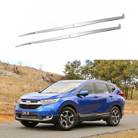 Fit 2017-2019 Honda CRV Side Door Moldings Trim Cover (Chrome, 8 pcs)