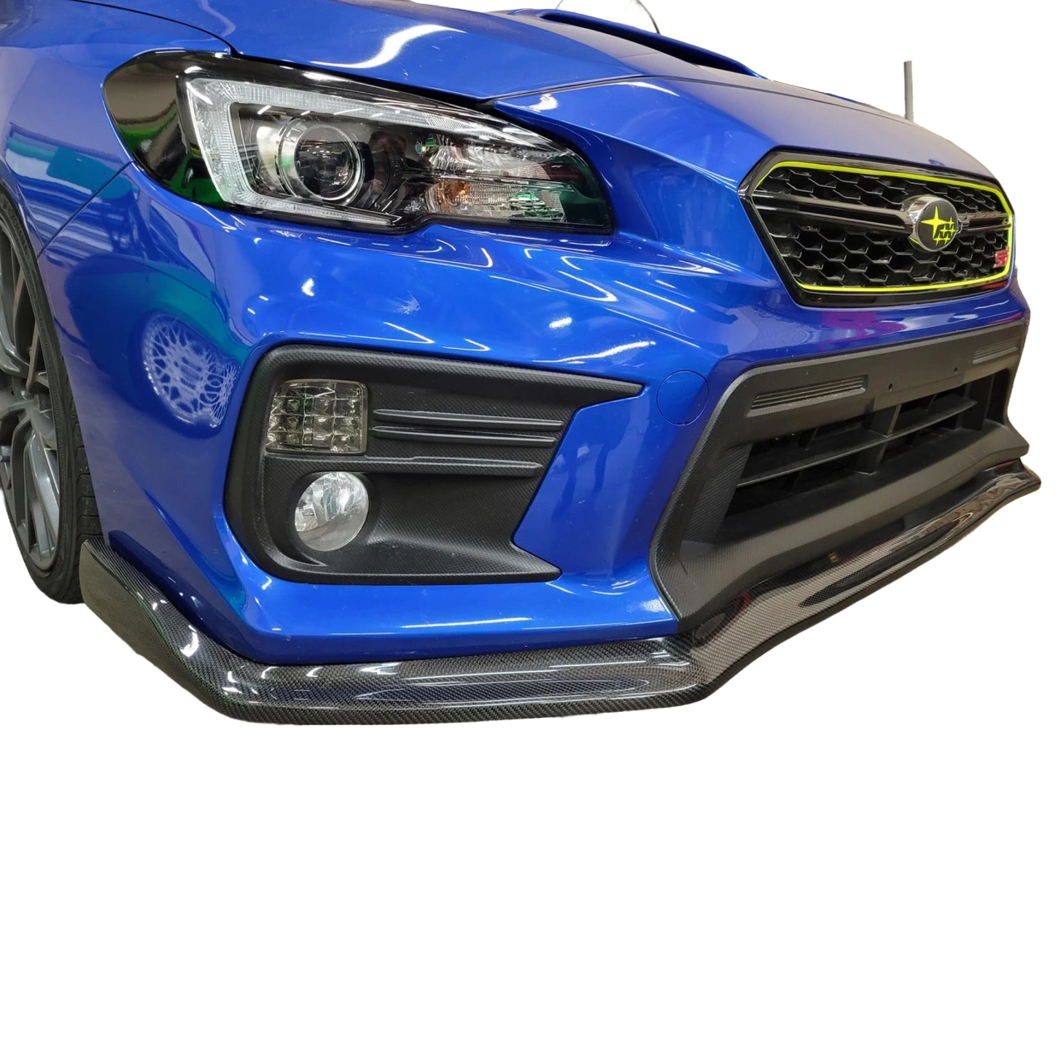 2019 Subaru WRX STI Pure carbon fiber lower front air dam chin splitter kit