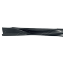 Close-up view of the side under spoiler on 2001 2002 2003 2004 2005 2006 2007 Mitsubishi Lancer Evolution EVO 7 8 9 , featuring PU black side skirt extensions body kit for a sleek, aerodynamic look