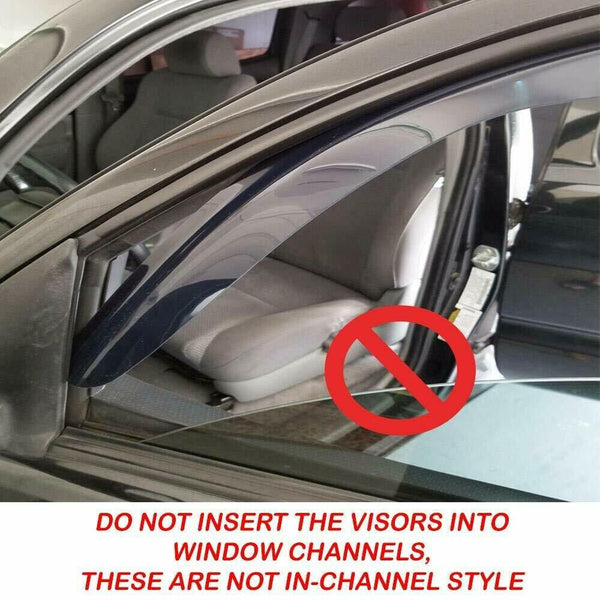 For Toyota Corolla 2020-2023 Chrome Trim Window Visor Rain Wind Guard Shade Deflector