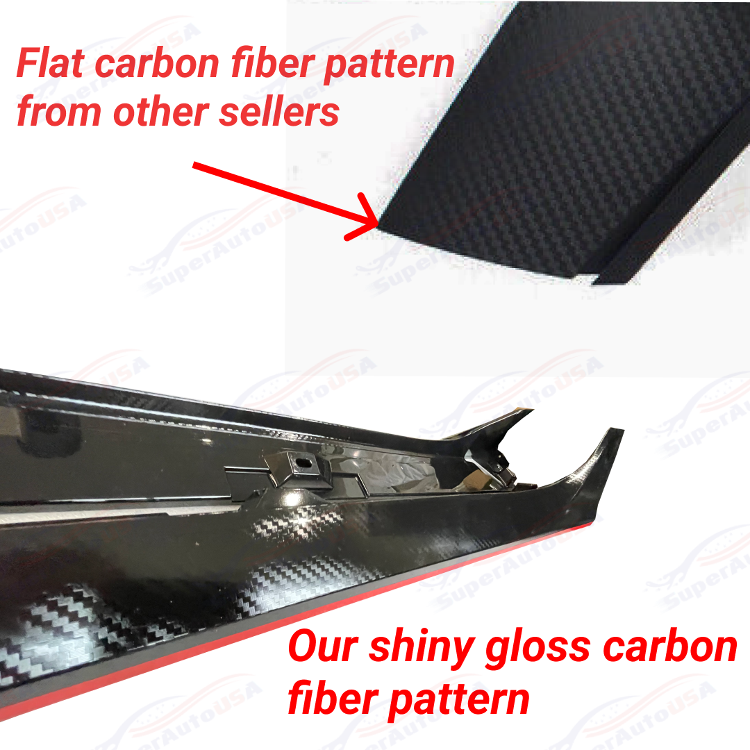For 17-21 Honda Civic Type R Rear Diffuser Front Bumper Lip Side skirts Body Kit - 0