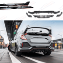 For 17-21 Honda Civic Type R Rear Diffuser Front Bumper Lip Side skirts Body Kit-4