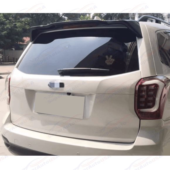 Fits 2014-2018 Subaru Forester Wind Sun Glossy Black ABS Rear Roof Spoiler Wing
