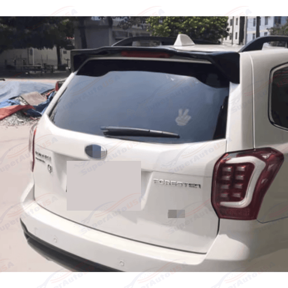 Fits 2014-2018 Subaru Forester Wind Sun Glossy Black ABS Rear Roof Spoiler Wing