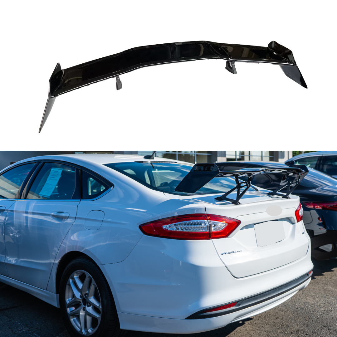 For 2006-2020 Ford Fusion Race GT Style Glossy Black Rear Trunk Spoiler Wing