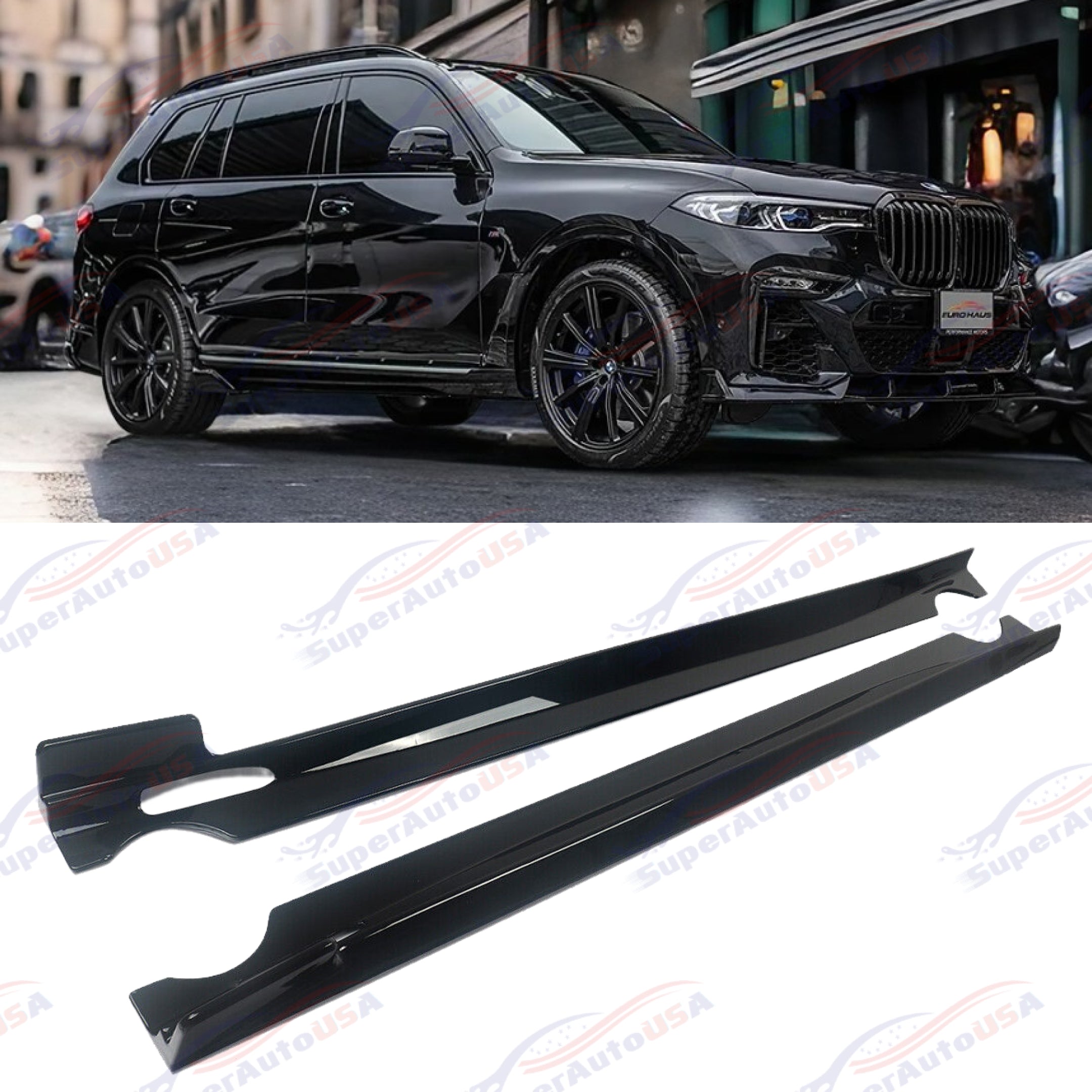 Fits For 2019-2022 BMW G07 X7 LCI Gloss Black M Performance Style Full Body Kit Set