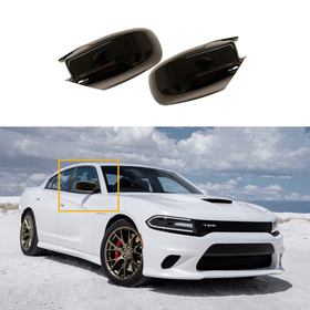 Fits 2011-Up Dodge Charger M Style Gloss Black Rear View Side Mirror Cover Cap