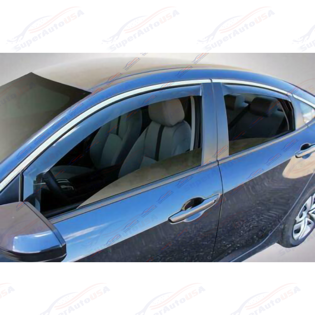 For Hyundai Sonata 2015-19 In-Channel Window Visor Rain Wind Guard Shade Deflector - 0