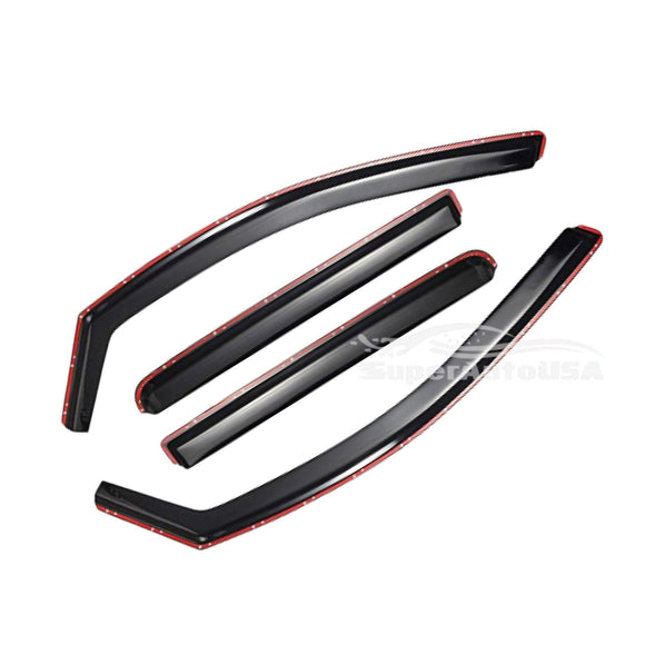 For Hyundai SantaFe 2024-2025 In-Channel Rain Guards Window Visors Sun Wind Snow Vent Side Deflectors