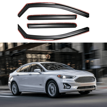 Se adapta a Ford Fusion 2013-2020, visera de ventilación de ventana en canal, deflector de viento y lluvia
