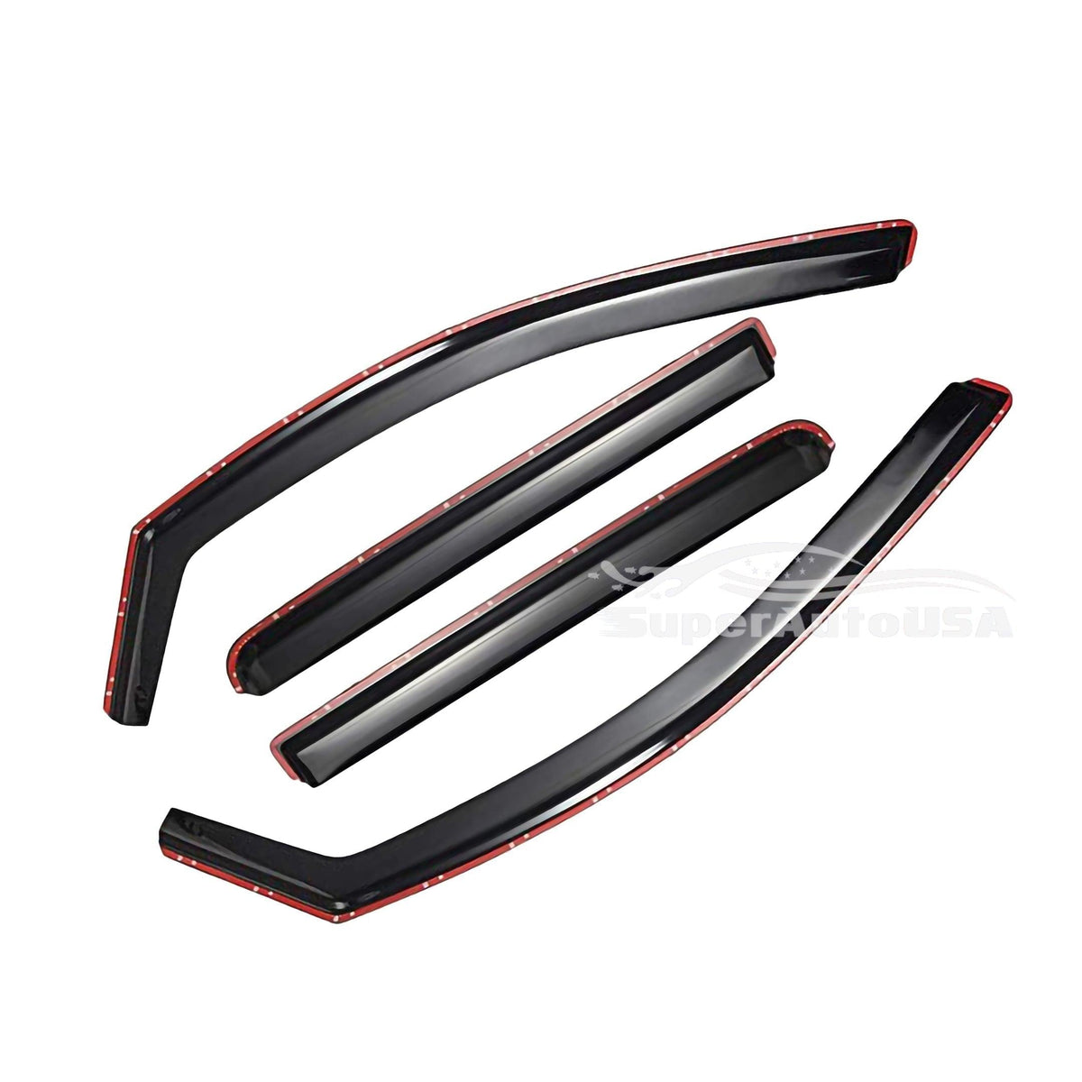 In-Channel Side Window Deflectors For 2011-2018 Toyota Prius V - Smoke Tinted Rain Guards