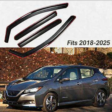 Se adapta a los modelos Nissan Leaf 2018-2024, viseras para ventanas con ventilación en el canal, protectores contra la lluvia, el sol y el viento, deflectores de sombra 