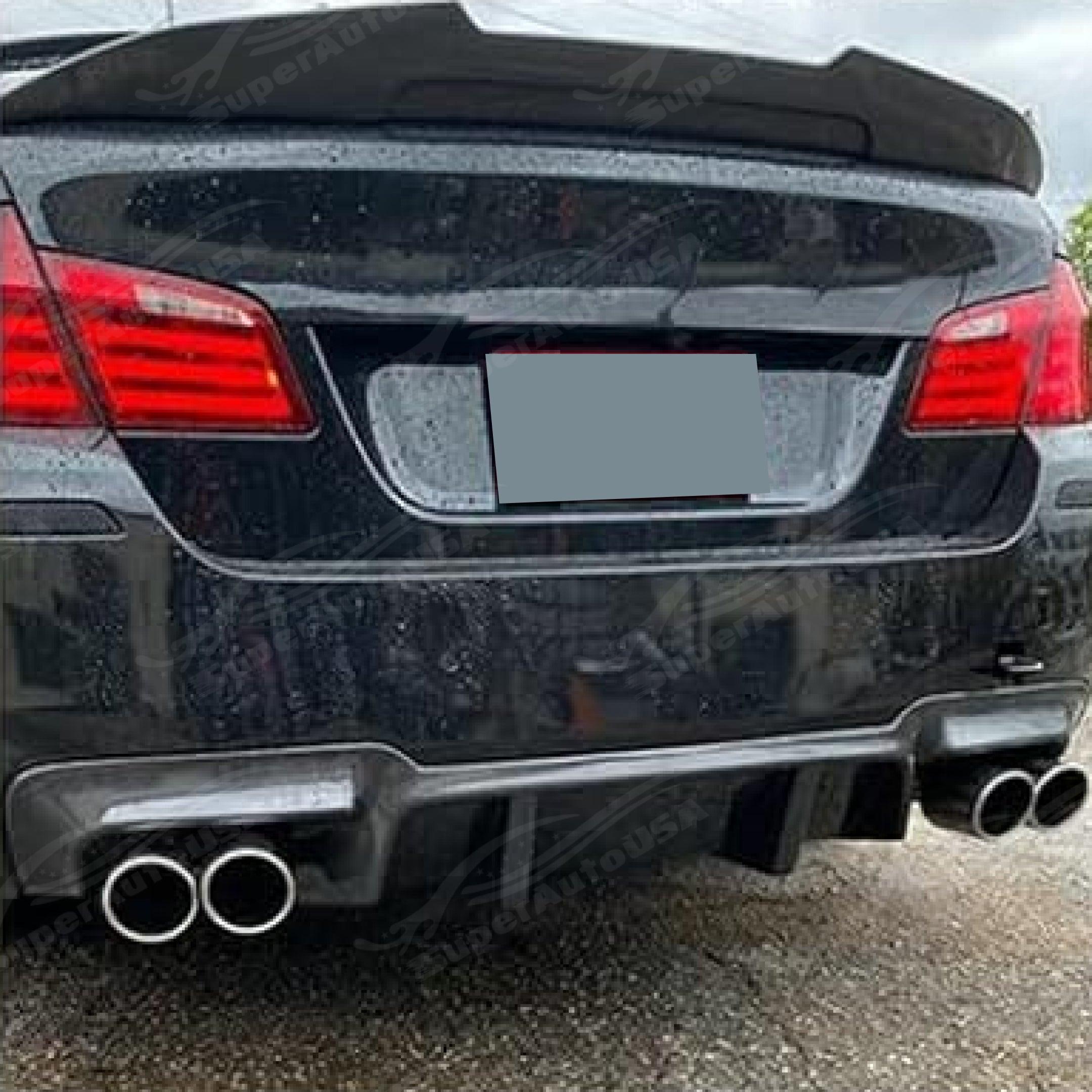 2012 BMW 5 series Gloss Black Quad Exhaust Rear Diffuser Body Kit