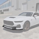 V2 Style Carbon Fiber 3-Piece Front Lip Splitter with Side Winglets For 24-26 Ford Mustang S650-1