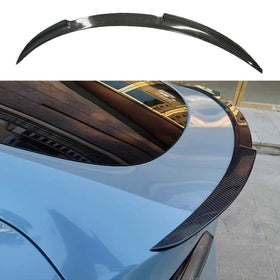 For 2020-2023 Tesla Model Y Real Carbon Fiber V-Curve Trunk Lid Spoiler Wing