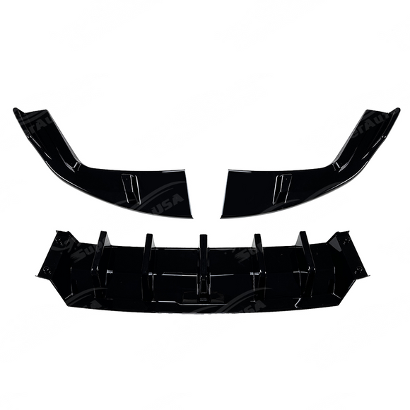 Standalone view of the uninstalled GT-style rear diffuser kit with central panel and mounting tabs.