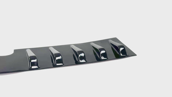 SuperAutoUSA gloss black rear shark fin spoiler for 2014 Mazda 3.