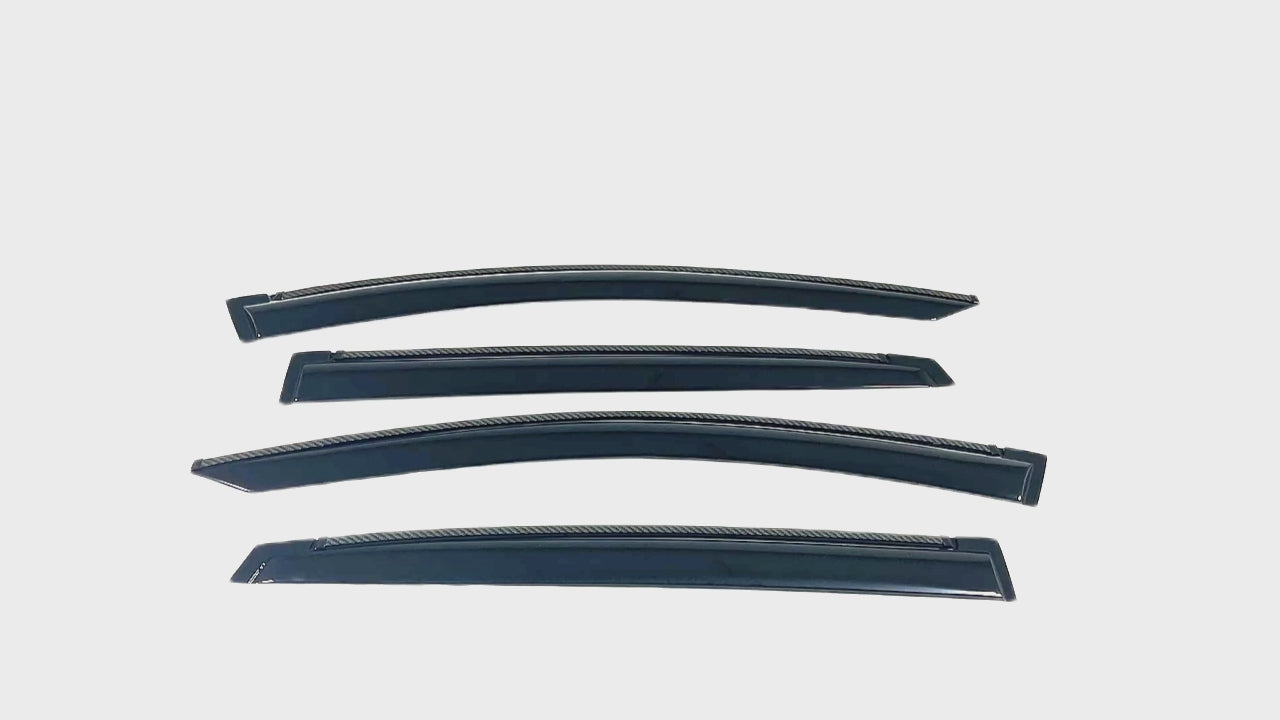 Fits Scion xB 2008-15 Carbon Fiber Print Window Visors Rain Guard Vent Deflector-2