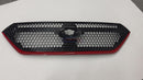 Se adapta a Subaru WRX STI 2022-2025 Parrilla de parachoques delantero roja brillante con diseño de panal-4