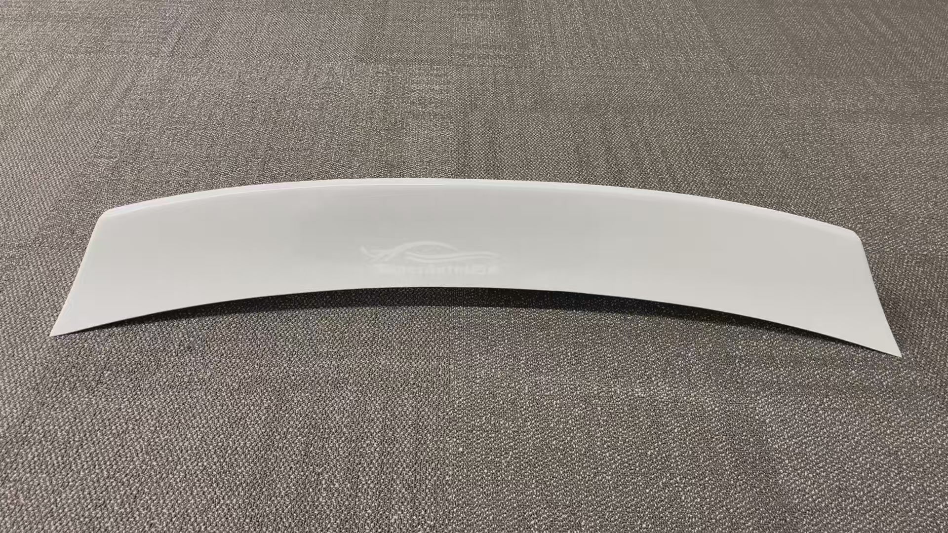 Close-up of the Paint Matched Ceramic White Rear Duckbill Spoiler on the 2022-2024 WRX STI, showcasing its sleek design and seamless integration