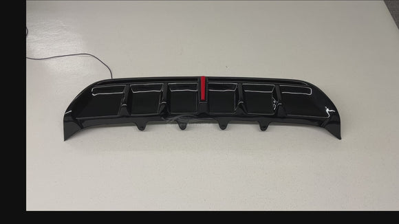 DF Style 4-Fin Rear Bumper Lip Diffuser For 2007-2011 Toyota Camry – Single Exhaust, PU Material, MagicDrift