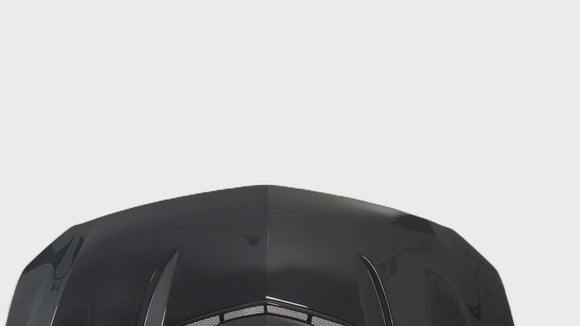 High-gloss real carbon fiber V style hood panel for Cadillac CT5 2020-2026