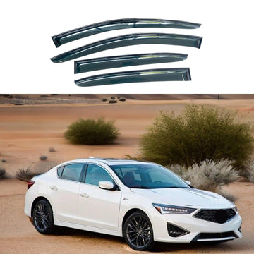 Se adapta a Acura ILX 2013-2024, moldura de fibra de carbono, visera de ventilación, protector solar, deflector 
