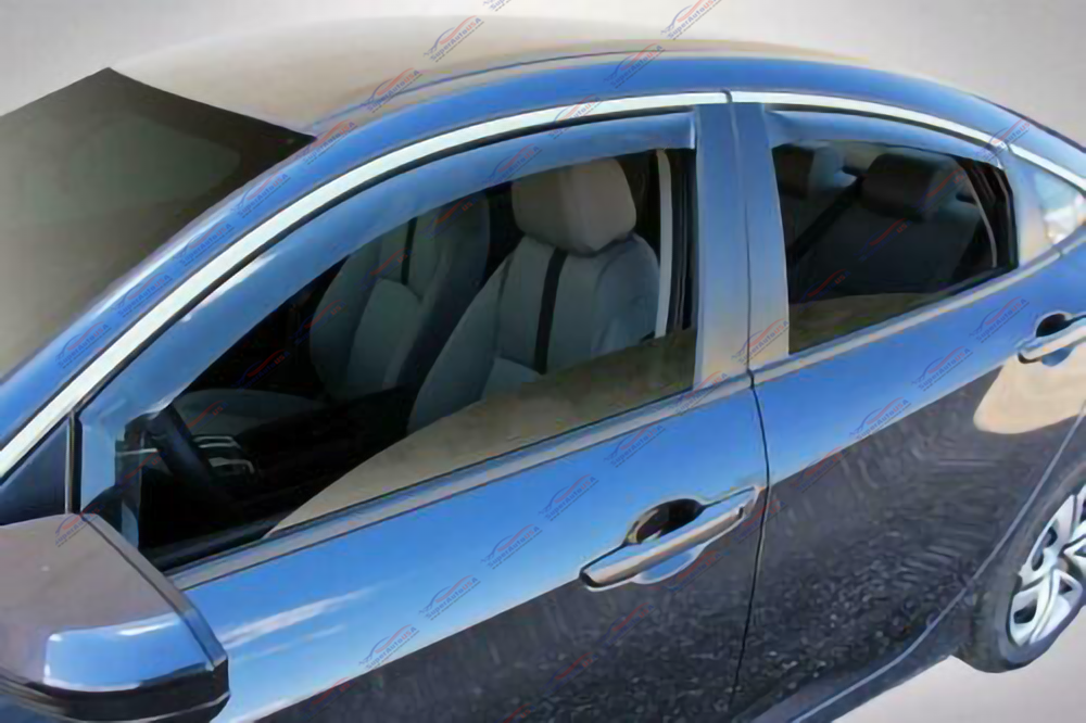Fits 2020-2025 Hyundai Sonata In-Channel Window Visors Rain Sun Guards