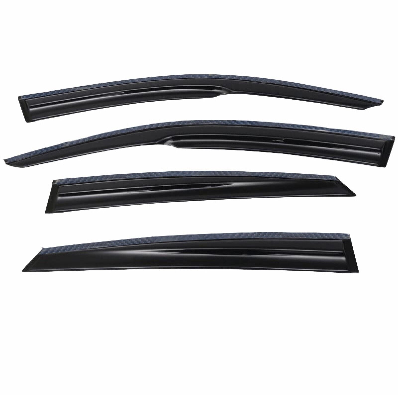 Fits Acura TLX 2015-2020 Carbon Fiber Paint Trim Mugen Style Window Vent Visors - 0