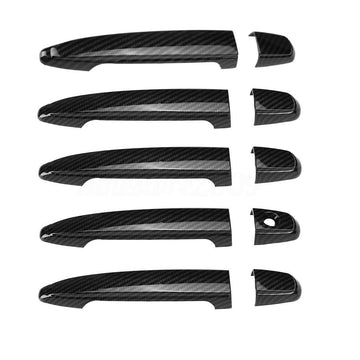 Embellecedor de manija de puerta compatible con Toyota Matrix 2002-2011 (impresión de fibra de carbono) 