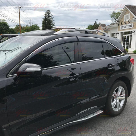 Chrome Trim Rain Guards Shade Window Visors For Forte 2019-2024