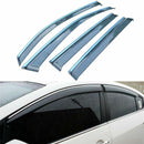 Chrome Trim Rain Guards Shade Window Visors For Forte 2019-2024-9
