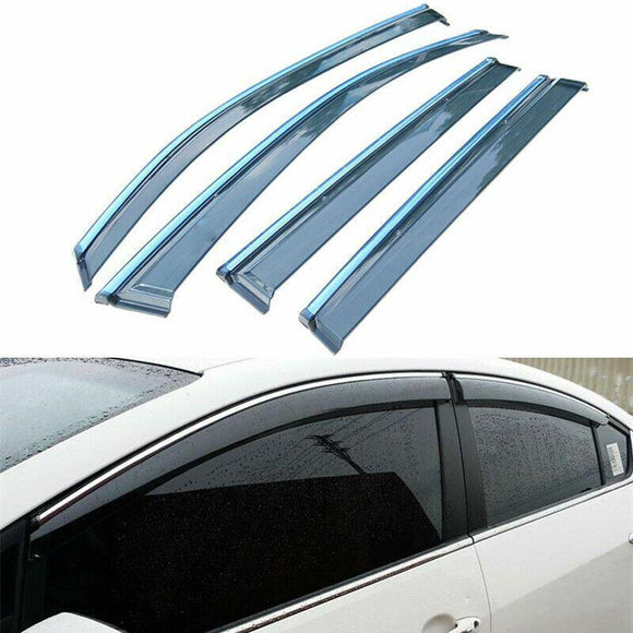 Chrome Trim Rain Guards Shade Window Visors For Forte 2019-2024
