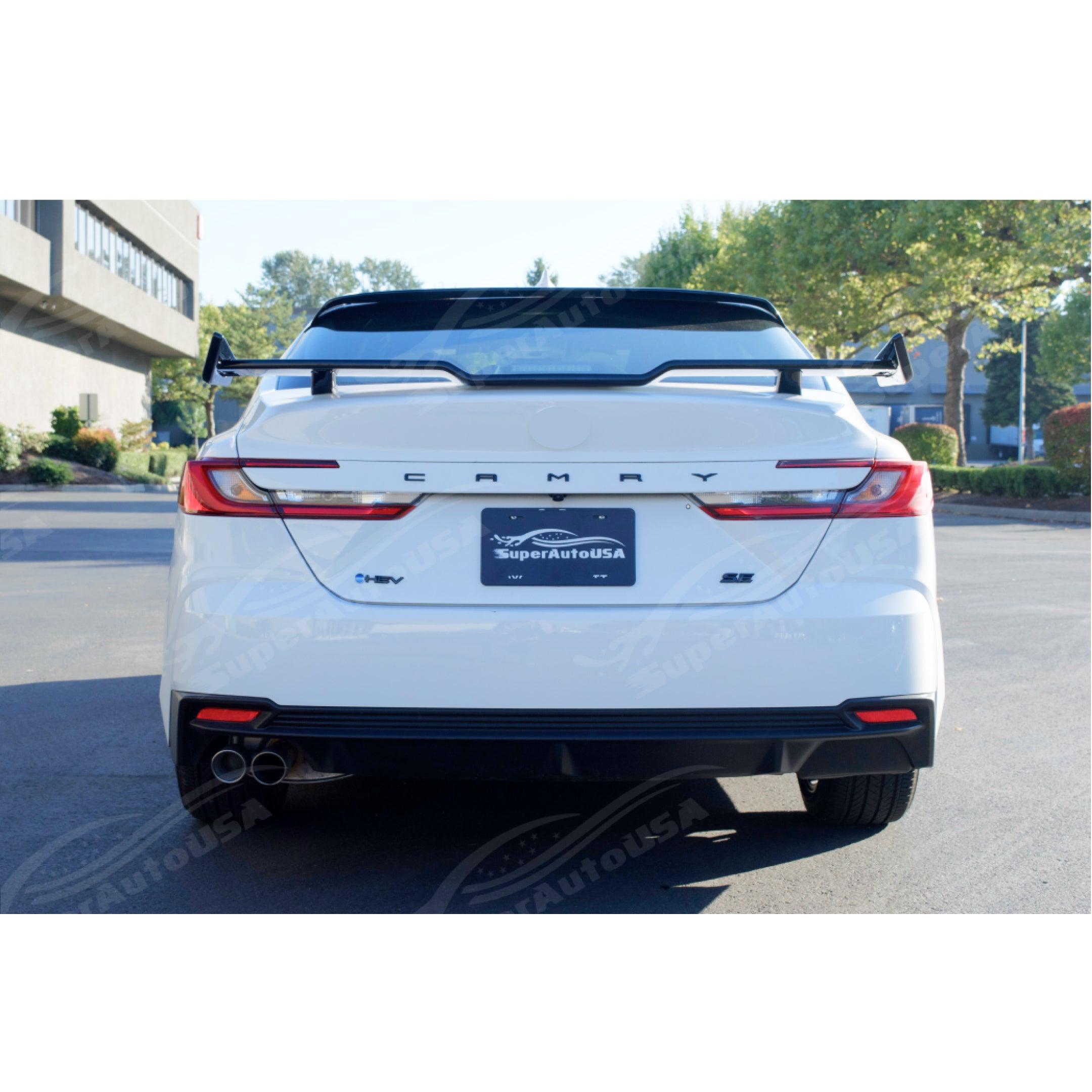 Ajuste 2012-2017 Toyota Camry ABS negro trasero techo ventana visera Spoiler 3D JDM (negro)