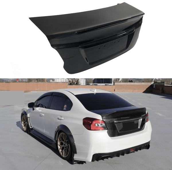 ITrims Carbon Fiber Trunk Lid Molding For Subaru WRX STi 2015-2020 – ABS Exterior Cover Strip, 1-Piece - View #10