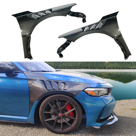 Real Carbon Fiber Set Wide Body Fenders For 23-25 Honda Civic Type-R FL5