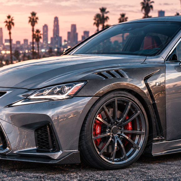 2014-2025 Lexus IS200t / IS250 / IS300 / IS350 Z-Style Vented Carbon Fiber Fenders