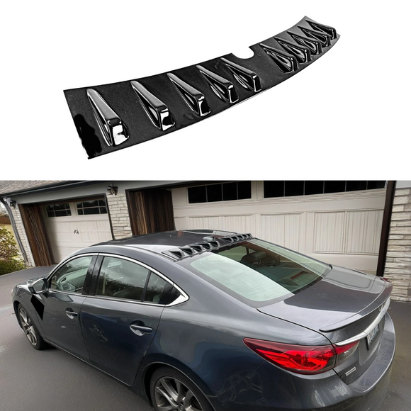 Fits Mazda 6 2014-2017 Shark Fin Rear Roof Spoiler Wing Vortex Generator Gloss Black
