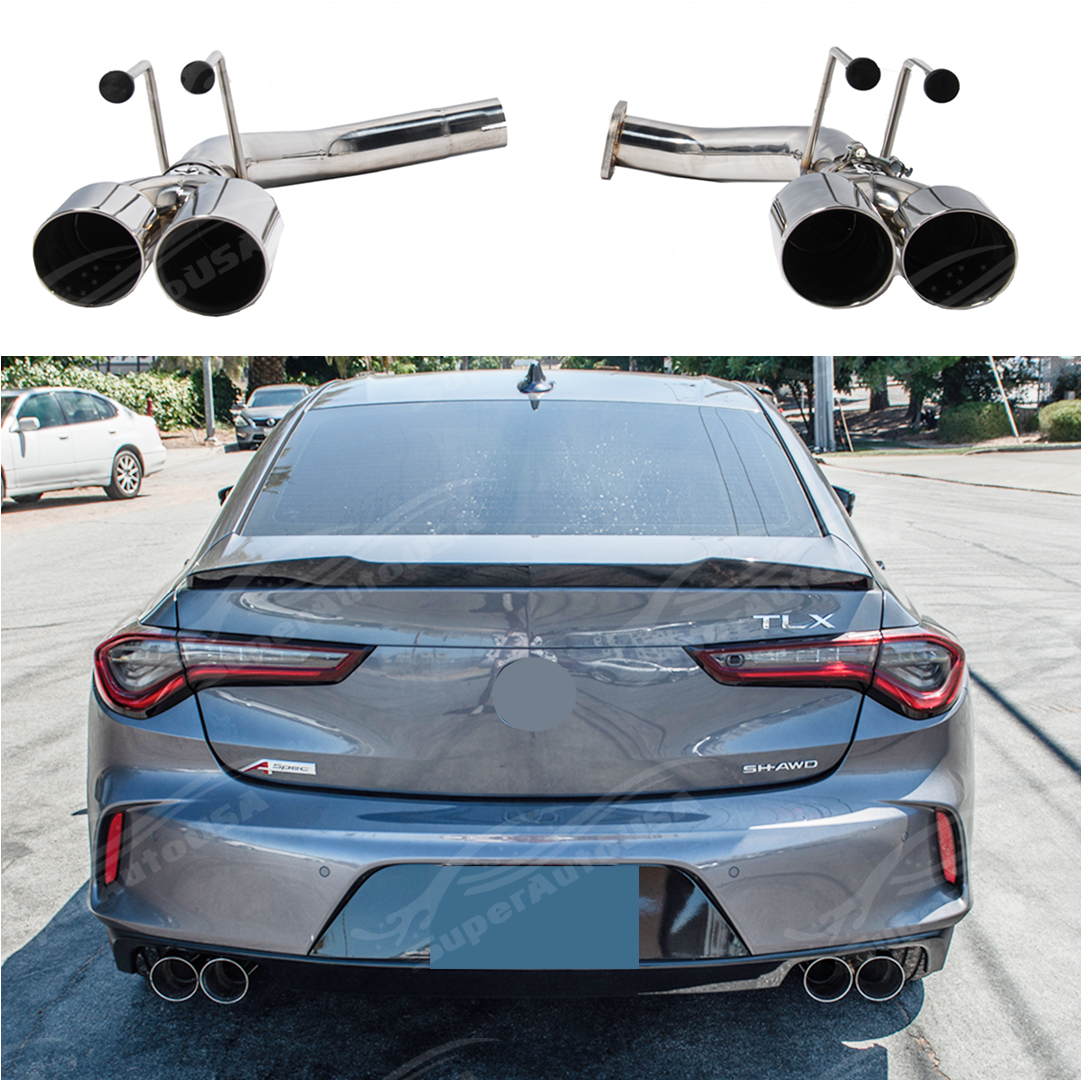 Fits Acura TLX 2021-Up Stainless Steel Quad Tips Axle Back Exhaust ...